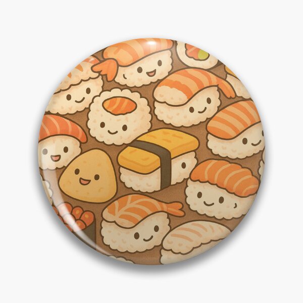 Item preview, Kawaii Sushi Party – All Over Japanese Cartoon Print designed and sold by getpressedshirt.
