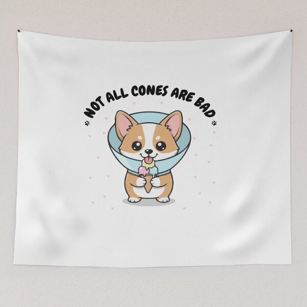 Item preview, Not All Cones Are Bad Pembroke Welsh Corgi Dog Cone - Funny Ice Cream designed and sold by The Real Life Symphony.