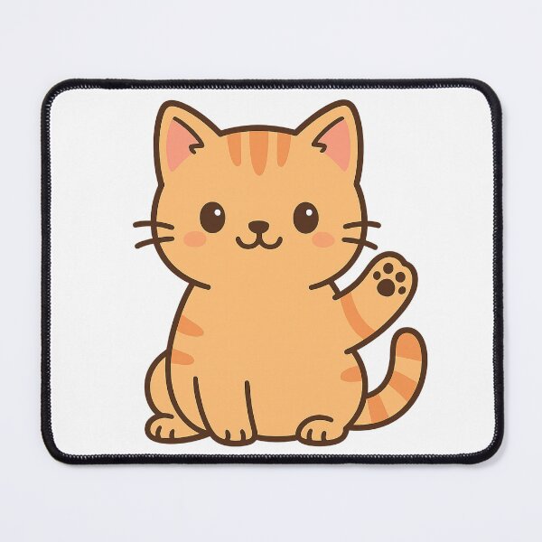 Item preview, Kitten grins and waves designed and sold by Mitosha2.