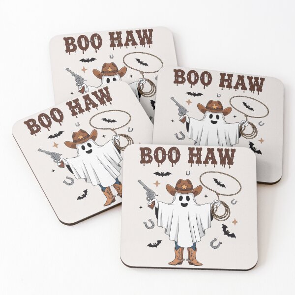 Item preview, Boo Haw Cowboy Ghost – Cute Western Halloween T‑Shirt designed and sold by wabeen.