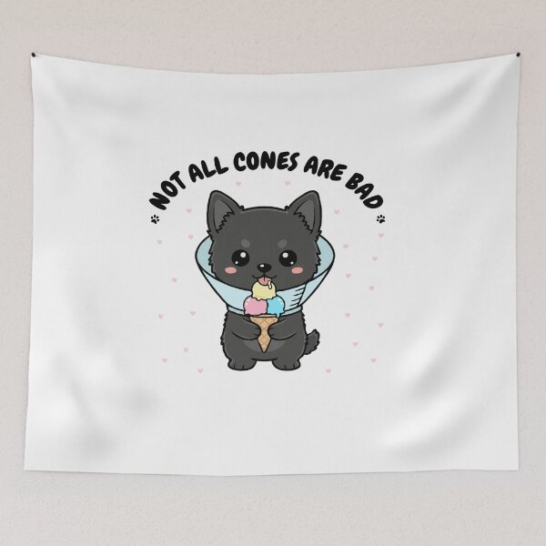 Item preview, Not All Cones Are Bad Schipperke Dog Cone - Funny Ice Cream designed and sold by The Real Life Symphony.