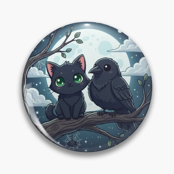 Item preview, Cat, Crow and Spider Goth Kawaii designed and sold by LNCareyMystic.