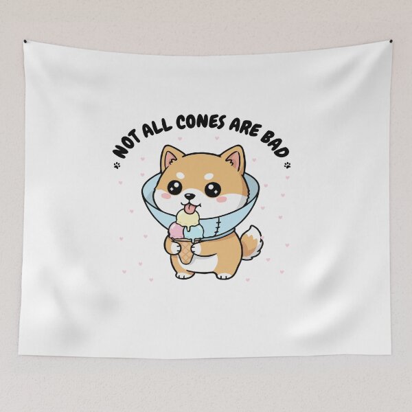 Item preview, Not All Cones Are Bad Shiba Inu Dog Cone - Funny Ice Cream designed and sold by The Real Life Symphony.