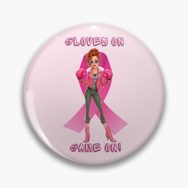 Item preview, Gloves On, Game On Fight Breast Cancer with Ms Sass designed and sold by QuirkyChicArts.