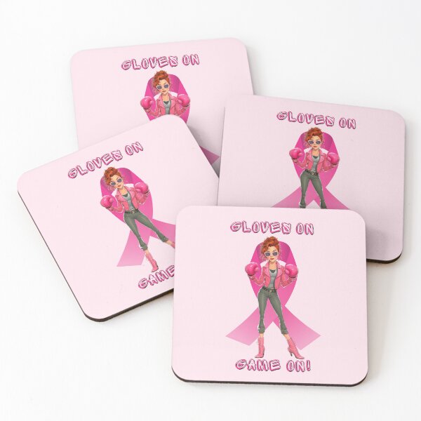 Item preview, Gloves On, Game On Fight Breast Cancer with Ms Sass designed and sold by QuirkyChicArts.