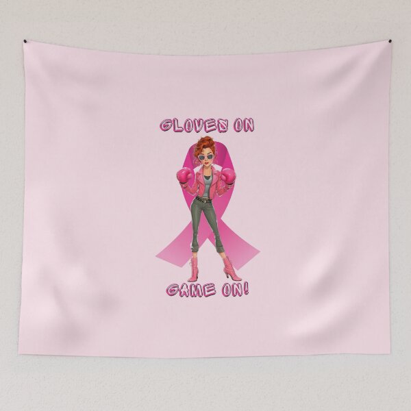 Item preview, Gloves On, Game On Fight Breast Cancer with Ms Sass designed and sold by QuirkyChicArts.