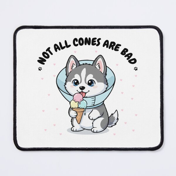 Item preview, Not All Cones Are Bad Siberian Husky Dog Cone - Funny Ice Cream designed and sold by The Real Life Symphony.