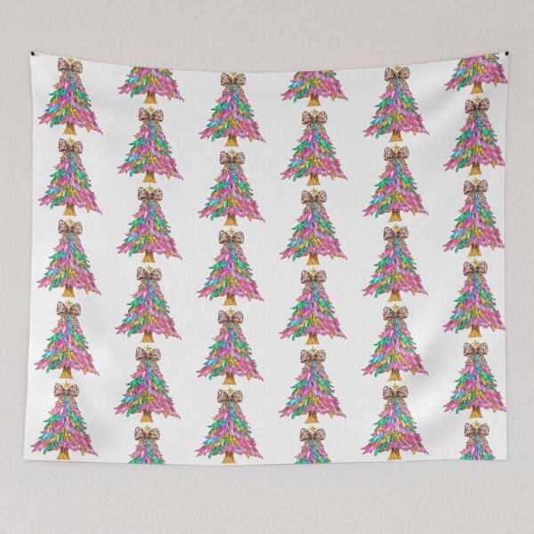 Item preview, Glitter Leopard Bow Christmas Tree Disco Christmas Tree designed and sold by The Digital Design Collective .