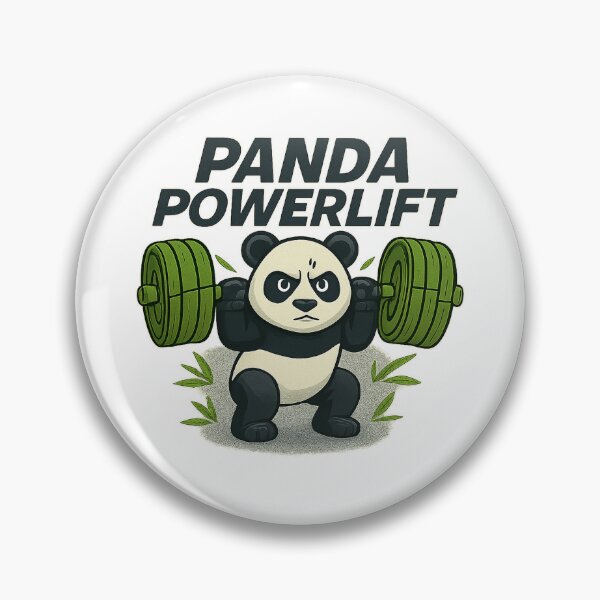 Item preview, "Panda Powerlift" Funny Gym Tee - Bear Workout Design designed and sold by Modivox.