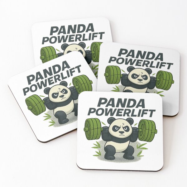 Item preview, "Panda Powerlift" Funny Gym Tee - Bear Workout Design designed and sold by Modivox.