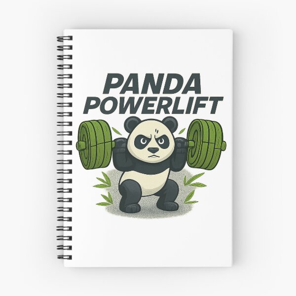 Item preview, "Panda Powerlift" Funny Gym Tee - Bear Workout Design designed and sold by Modivox.