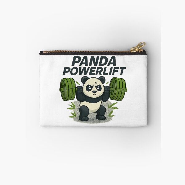 Item preview, "Panda Powerlift" Funny Gym Tee - Bear Workout Design designed and sold by Modivox.