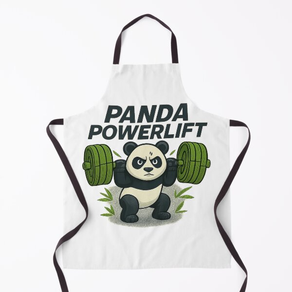 Item preview, "Panda Powerlift" Funny Gym Tee - Bear Workout Design designed and sold by Modivox.