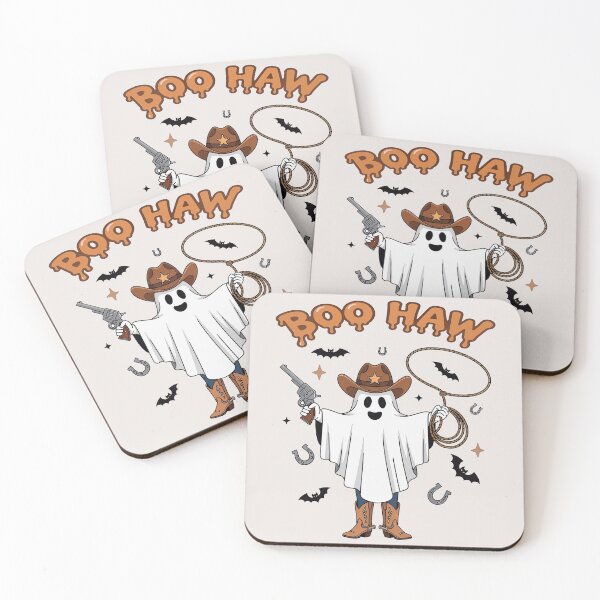 Item preview, Boo Haw Cowboy Ghost – Cute Western Halloween T‑Shirt designed and sold by wabeen.