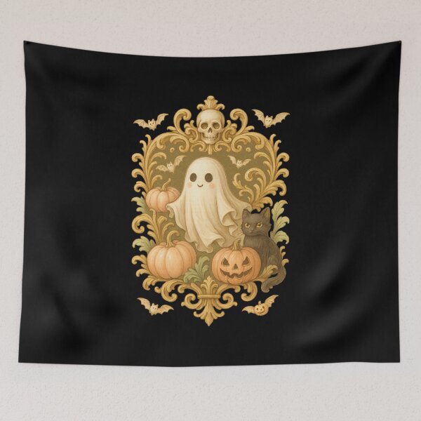 Item preview, Cute Halloween Ghost Ornamental designed and sold by Prints-by-Olaf.