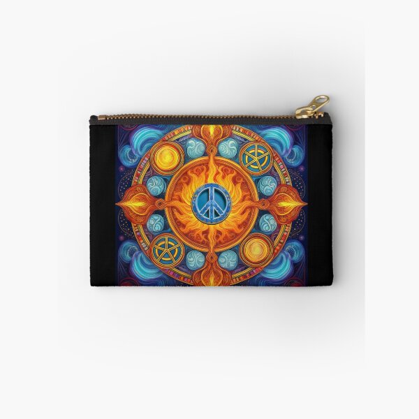 Item preview, Sacred sun Mandala of Peace - Spiritual Boho Energy Art designed and sold by PEACELOVERSART.