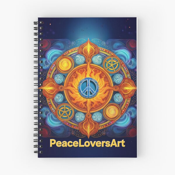 Item preview, Sacred sun Mandala of Peace - Spiritual Boho Energy Art designed and sold by PEACELOVERSART.