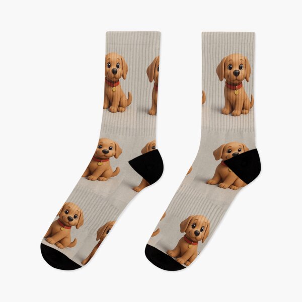 Item preview, Adorable Puppy with Red Collar Illustration  designed and sold by H-F200519.