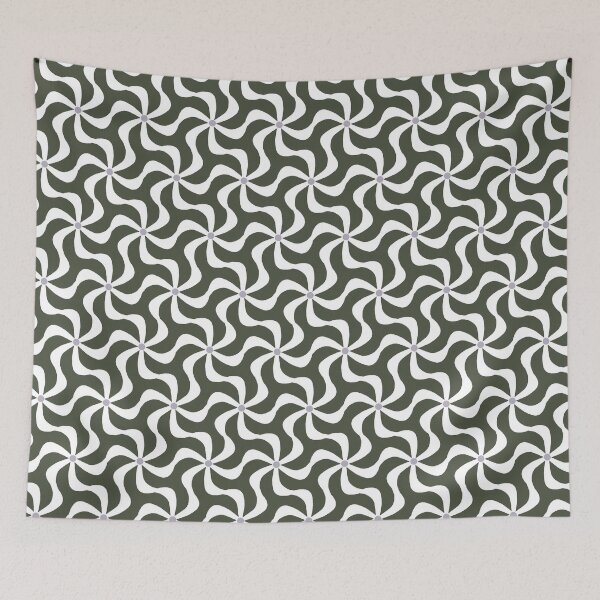 Item preview, Fan Tabulous - Dullest Moody Green Dot Galactic Lilac designed and sold by Fabricatemyart.