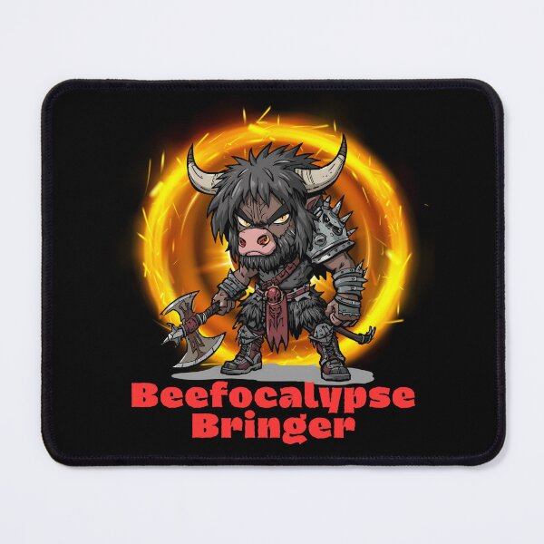 Item preview, Beefocalypse Bringer Funny Barbarian Bull Warrior designed and sold by Bawek85Designs.