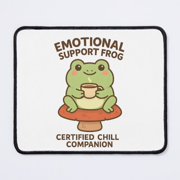 Item preview, Emotional Support Frog – Cute Kawaii Frog | Funny Mental Health Design designed and sold by Cat & Coffee Studio.