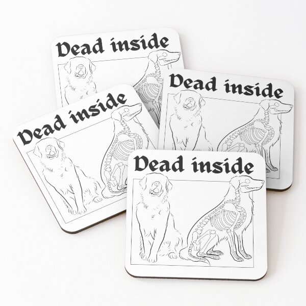 Item preview, "Dead Inside" Golden Retriever design designed and sold by Ingridream.