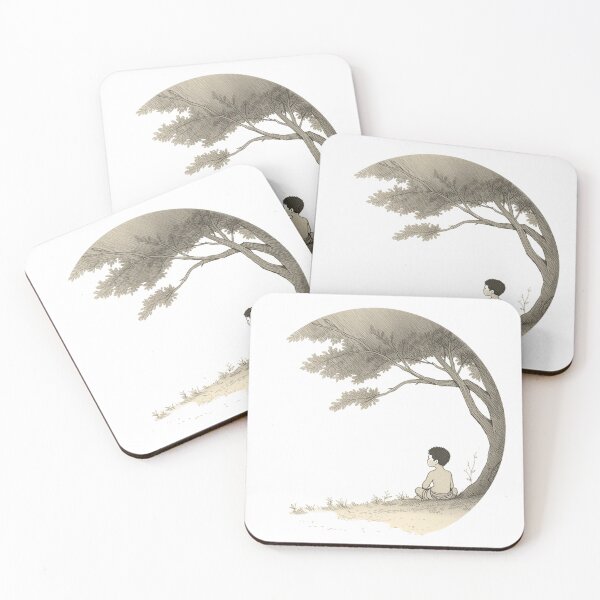 Item preview, Soft World – Under the Quiet Tree | Poetic Minimal Illustration designed and sold by jelonkaa.