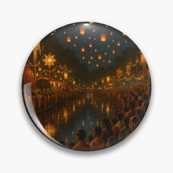 Item preview, Night Lantern Festival in Sri Lanka – Tropical Celebration Art designed and sold by Ceylon Luxe Collections.