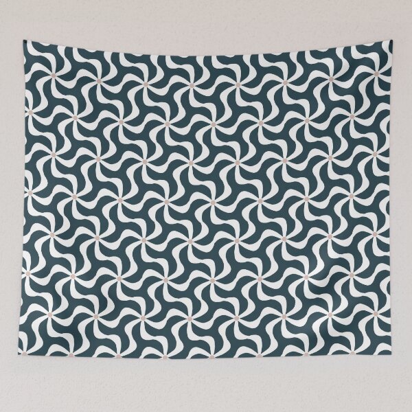 Item preview, Fan Tabulous - Deep Jade Blue Transcendent Pink designed and sold by Fabricatemyart.
