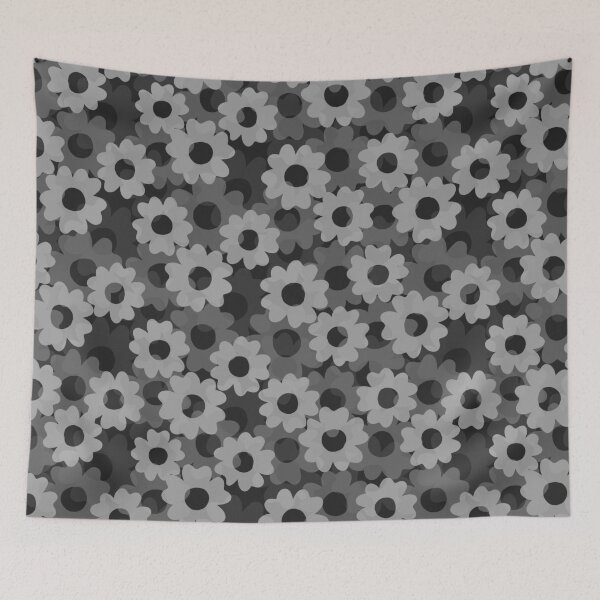 Item preview, Petaline- Monochrom Black designed and sold by Fabricatemyart.
