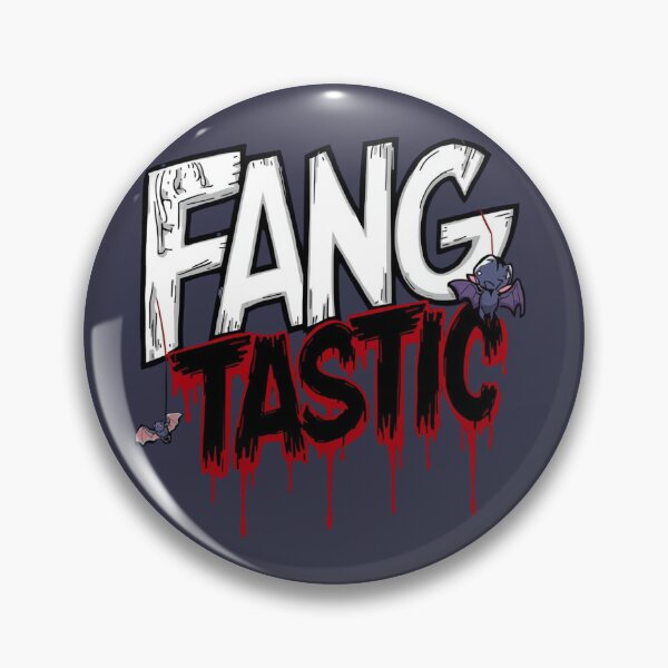 Item preview, Fang-tastic | Funny Vampire Halloween Pun Design with Bloody Text designed and sold by NiDoya.