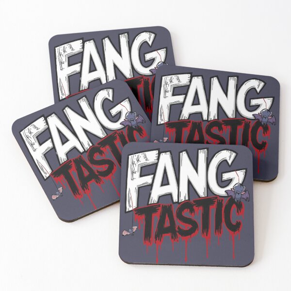 Item preview, Fang-tastic | Funny Vampire Halloween Pun Design with Bloody Text designed and sold by NiDoya.