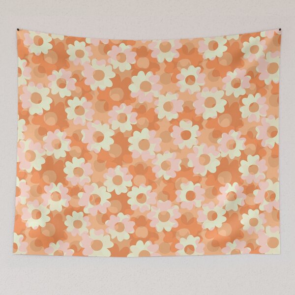 Item preview, Petaline-Bright Monochrom Burnt Orange & Alloy designed and sold by Fabricatemyart.