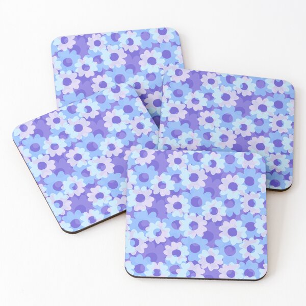 Item preview, Petaline-Bright Monochrom Periwinkle Seafoam designed and sold by Fabricatemyart.