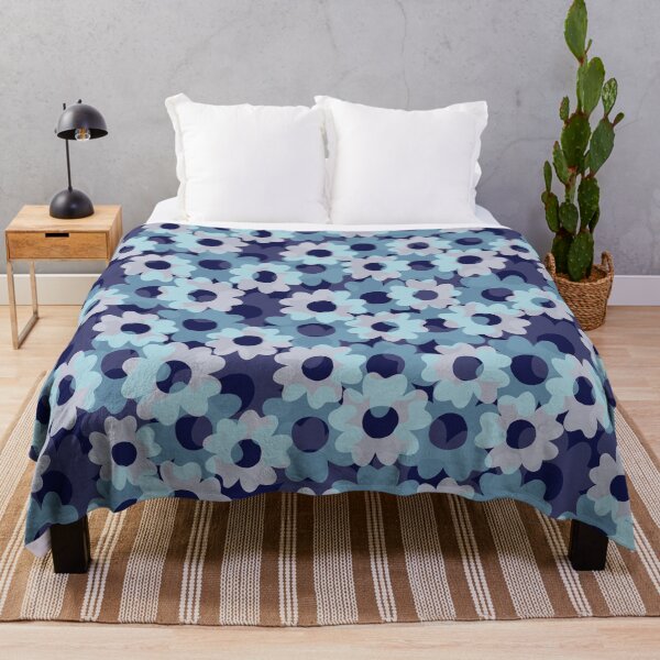 Item preview, Petaline-Dull Monochrome Blue designed and sold by Fabricatemyart.