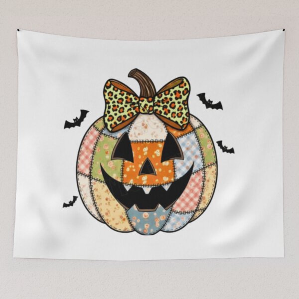Item preview, happy pumpkin with bats  designed and sold by szydelkowanika.