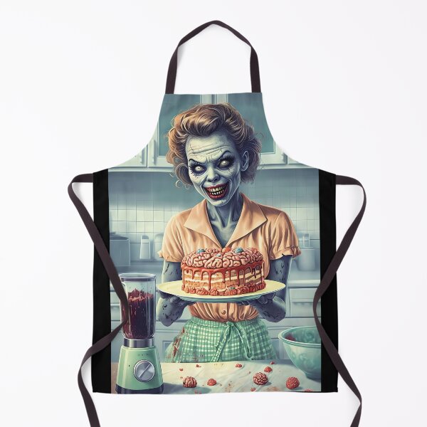 Item preview, Zombie Woman in Vintage Kitchen With a Birthday Cake designed and sold by NightTimeJ.