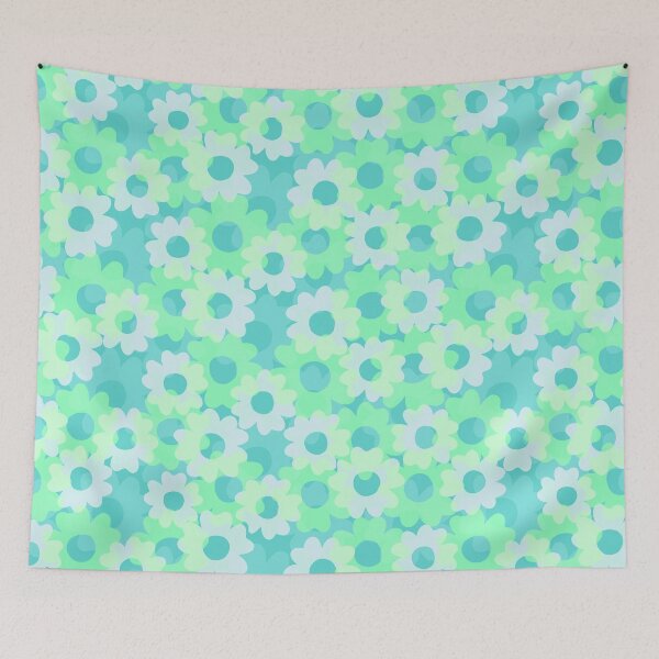 Item preview, Petaline-Bright Monochrom Aquamarine Green designed and sold by Fabricatemyart.