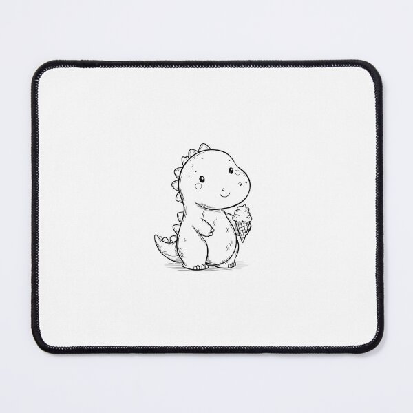 Item preview, Cute dinosaure eating ice cream designed and sold by Evolys.