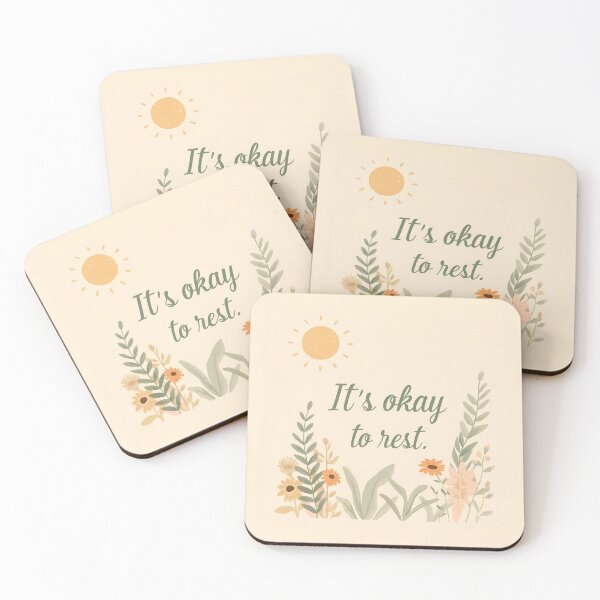 Item preview, It’s Okay to Rest – Positive Mental Health Quote Design designed and sold by Picasoshop2.