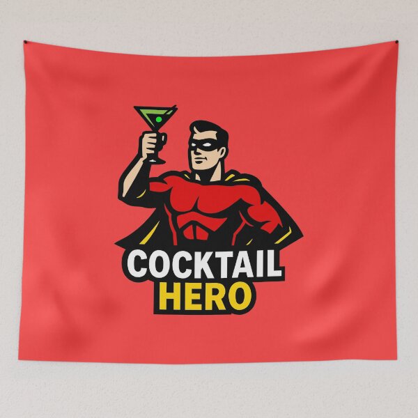 Item preview, Cocktail Hero Logo designed and sold by ArtFactoryAI.
