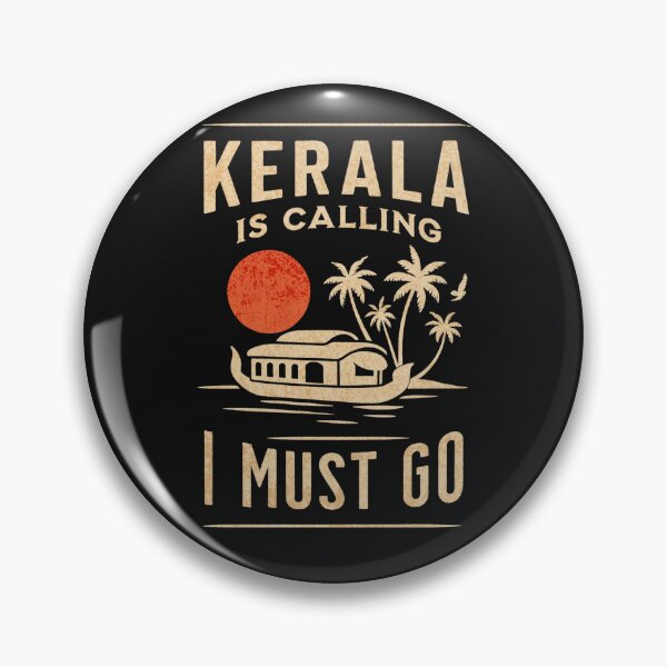 Item preview, Kerala Is Calling and I Must Go – Vintage Houseboat Retro Travel Design designed and sold by malufromhtown.