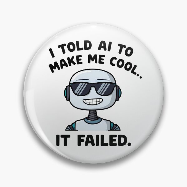 Item preview, Funny AI Robot – “I Told AI to Make Me Cool” Tech Humor Design designed and sold by Picasoshop2.