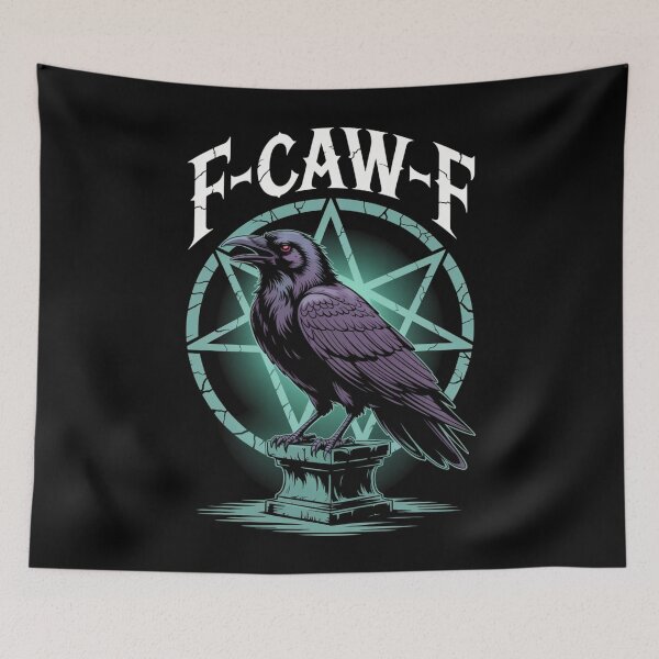 Item preview, F-CAW-F Mystical Raven Occult Symbol Tee - Gothic Bird Art designed and sold by DarylWelsh2024.