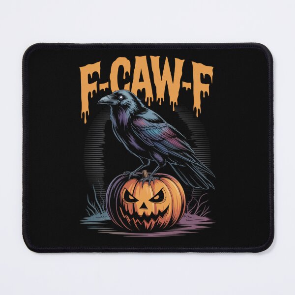 Item preview, F-CAW-F Halloween Raven & Jack-O'-Lantern Spooky Season Tee designed and sold by DarylWelsh2024.