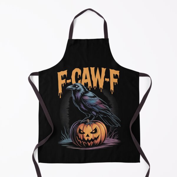 Item preview, F-CAW-F Halloween Raven & Jack-O'-Lantern Spooky Season Tee designed and sold by DarylWelsh2024.