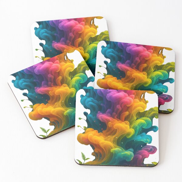 Item preview, Abstract neon colors in water – bright color swirl art designed and sold by Malak Studio .