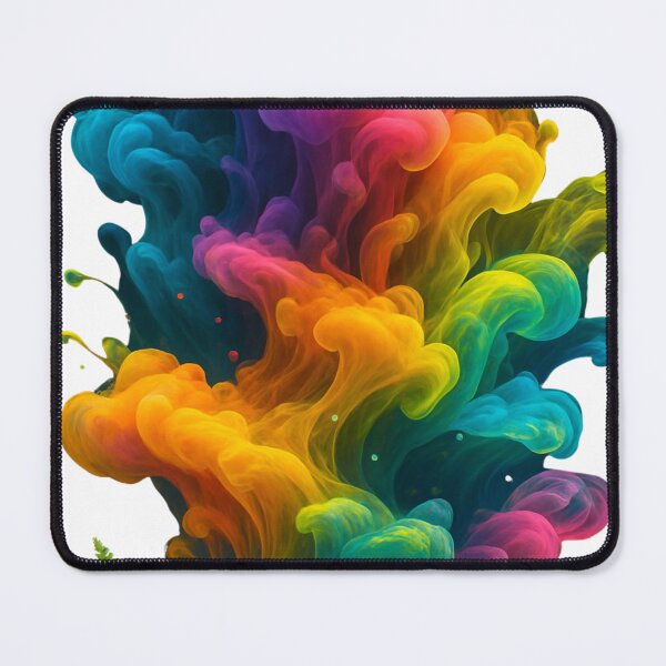 Item preview, Abstract neon colors in water – bright color swirl art designed and sold by Malak Studio .