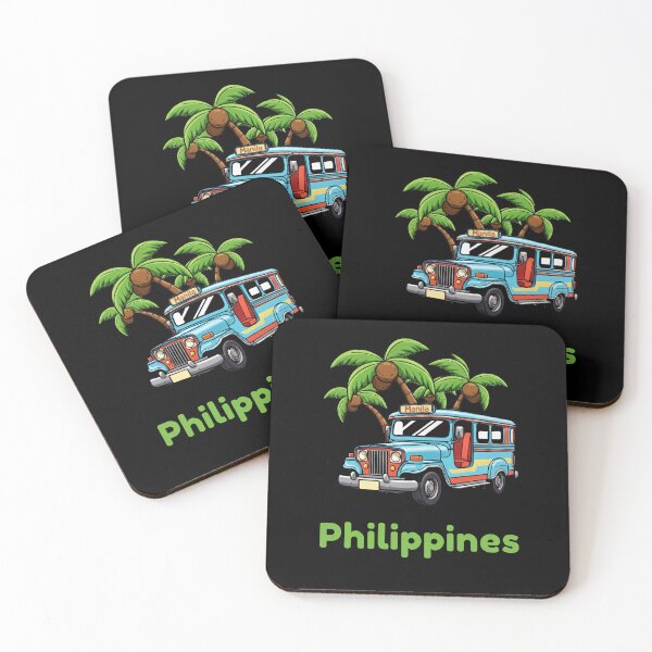 Item preview, Colorful Philippines Jeepney with Palm Trees – Cute Tropical Travel Design designed and sold by RojoyDesigns.