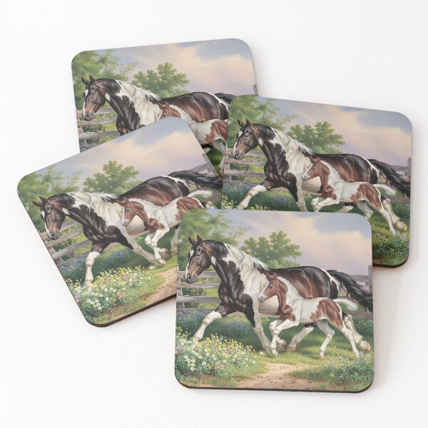 Artikelvorschau, Paint Horse Stute & Fohlen auf dem Land entworfen und verkauft von candiscamera.